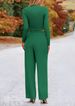 K New Two-piece Long Sleeved Crop Top, Wide Leg Pants, Solid Color Fashion Set_ecoleips.com