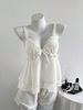 Women's Clothing Holiday Style Sweet Lace Earrings Pure Desire To Show Chest Shape V Neck Suspenders Small Vest_ecoleips.com