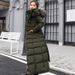 Women’s Long Winter Coat With Raccoon Fur Hood – Slim Fit Thermal Jacket, Extra-Length Polyester Shell & Down Alternative Filling_ecoleips.com
