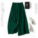 Women's High Waist Wide Leg Pants Loose Fit Cotton Linen Cropped Slimming Semi Elastic Waist Bottoms_ecoleips.com