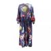Women's Clothing Flower Long Long Distance Running Fashion Temperament Muslim Dress_ecoleips.com