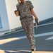 Summer New Casual Leopard Print For Women Short Sleeve Top And Long Pants Two-Piece Set_ecoleips.com