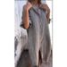 Women's Clothing Spring And Summer Loose Casual Mid Sleeve Cotton And Linen Shirt Dress For Women_ecoleips.com
