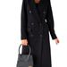 Women's Long Sleeve Double Breasted Trench Coat With Lapel Collar, Slim Fit Outerwear For Fall Winter, Solid Color Elegant Jacket_ecoleips.com