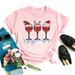 New Merry Christmas Tree Santa Claus Large Size Cartoon Cute Round Neck Short Sleeve T-Shirt For Women In European And_ecoleips.com