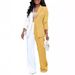 Women Niche Design Contrast Color Button Long Sleeve Suit Jacket Slim Loose Spring New Suit Sets_ecoleips.com