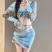 Aria Basics New Holiday Bikini Four-piece Set With Long-sleeve Cover-up, Sun Protection, Slimming Effect, Sexy Ins-style Swimwear,_ecoleips.com