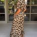 Goumei Autumn/Winter Print Casual Split Dress With Leopard Print Design For Women_ecoleips.com