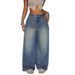 European And American 2025 Cross-border Exclusive Low-waist Loose Wide-leg Hot Girl Denim Long Pants, New_ecoleips.com