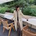 Wool Double-faced Coat Petite Women, French-style Waist-cinching, Slim Waist, Long Woolen Blazer With Straight Shoulders_ecoleips.com