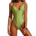 Women's Clothing Simple Style Back Cross Solid Color Belly Covering Sexy Bikini Swimsuit Women_ecoleips.com