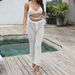 Women's Clothing Hollow Bikini Top Trousers Sexy Strap Suit Two Piece Suit_ecoleips.com