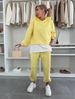 Women's Clothing Casual Color Matching Women's Suit Loose Long Sleeved Fake Two Piece Sweatshirt Sports Trousers Two Piece Suit Female_ecoleips.com