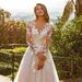 Women's Clothing High Waisted Long Sleeved Wedding Dress Luxury Travel Photography Gown Heavy Duty Train Fashion High End Temperament_ecoleips.com