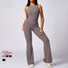 Women's Clothing Women's Casual Flared Jumpsuit Style Peach Hip Lifting Sports Yoga Fitness Back Clothes For Formal & Casual For Women_ecoleips.com