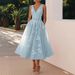 Women's Clothing Dress Elegant Floral Print V-Neck Sleeveless Dress – Women’s A-Line Cocktail Dress For Parties & Events (S-XXL, 6 Colors)_ecoleips.com