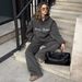Independent Station Letter Printing Long-sleeved Sweater Trousers Casual Suit Oversize Jumper Sweatpants Two-piece Set_ecoleips.com
