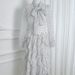 French Court Style Polka Dot Fishtail Wave Skirt Heavy Duty Slimming Ruffle Hem Waist Cinching Scarf Collar Dress For Women_ecoleips.com
