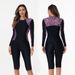 Aria Basics European And American Style Women's Swimwear Export One-Piece Long Sleeve Surfing New Boxer Shorts Diving Suit_ecoleips.com