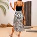 Women's Leopard Print Halter Neck Midi Dress European American Style Spot Cross Border Fashion Spring Autumn Summer Regular Size_ecoleips.com