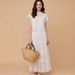 Women's Clothing French Lace Two-Piece Set – Embroidered Blouse & Midi Skirt (One Size, Beige)_ecoleips.com