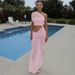 Women's Clothing New Fashion Mesh Splicing Tube Tops Side Hollow Dress_ecoleips.com