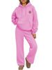 Women’s Oversized Hoodie And Sweatpants Set Fleece Lined Two Piece Tracksuit With Drawstring Hood Casual Lounge Wear Outfit-A_ecoleips.com