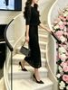 Women's Elegant Slimming Two Piece Set Solid Color Ripped Design Slit Dress Independent Website's Spring/Summer Hot Selling Regular Thickness_ecoleips.com