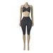 Women's Halter Neck Strapless Top And Polka Dot Print Tight Fitting Five Point Pants Two Piece Set European American Style_ecoleips.com