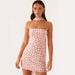 Women's Clothing New Tube Top Chiffon Print Tight Dress_ecoleips.com