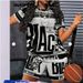 Women's Mesh Lounge Set Summer Short Sleeve T-Shirt Shorts Two Piece Outfit Letter Print Casual Comfort_ecoleips.com