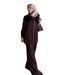 2025 Women's New Solid Color Intellectual Casual Loose Zipper Sleeve Long Dress Set_ecoleips.com