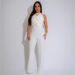 Women's Clothing High Collar Sleeveless Jumpsuit_ecoleips.com