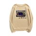 2025 Spring And Autumn New Korean Version Cartoon Print Loose Student Jacket With Fleece Round Neck Sweatshirt For Women_ecoleips.com