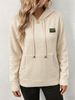 Oatmeal Rib Pit Knit Hoodie, Loose Lightweight Breathable Long Sleeve Jumper, Soft Skin-touch Micro Pore Pullover With Hood & Pocket_ecoleips.com