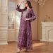 Women's Long Dress Embroidered Rope Cross Border Robe Muslim Fashion Ladies' Clothing_ecoleips.com