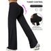 Women's Clothing High Waisted Slim Fit Wide Leg Pants For Women Hip Lifting Slimming Effect Plus Size Fitness Sports Yoga_ecoleips.com