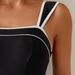 Women's One-Piece Swimsuit – Sexy & Sporty Monochrome Design For Swimming & Beach Tummy-Control Fit_ecoleips.com