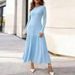 Women's Round Neck Beaded Long Sleeved Knit Dress Slim Fit Fashionable Autumn Winter New Style_ecoleips.com