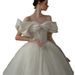 2026 off the Shoulder Wedding Dress Elegant High Quality Texture Court Style French Style Long Train Suitable for Pregnant Women_ecoleips.com