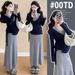 Autumn New Korean Fashion Sweater Two-Piece Set Maternity Dress_ecoleips.com