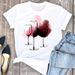 Cross-border Supply Casual Loose Simple Wine Glass Summer Top T-shirt For Women_ecoleips.com