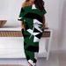 Women's plus Size Geometric Print Two-Piece Set Casual Fashion Skirt And Top Ensemble_ecoleips.com