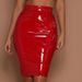 K New Solid Color Sexy Slimming PU Leather High Waist Zipper Bag Hip Short Skirt For Women_ecoleips.com