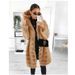 Women's Clothing Slim Fit Long Wool-Like Coat Hooded Trench Jacket Elegant Office Commuter Outerwear For Winter_ecoleips.com