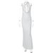 Women's 2025 Summer New Fashion Sexy Deep V Neck Halter Tie Backless Dress Wholesale_ecoleips.com