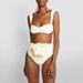 Women's Clothing White 3D Flower Bikini Simple Fashion Swimsuit Stock With Chest Pad No Steel Support_ecoleips.com