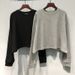 Foreign Trade Solid Color Short Raglan Long Sleeve T-Shirt Women, Loose Fit Inner Layer Early Autumn, Base Shirt For_ecoleips.com