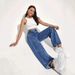 High-Waisted Wide-Leg Drape Jeans for Women Loose Straight Leg Slimming Floor-Length European American Style Export New_ecoleips.com
