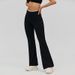 Women High Rise Flared Fitness Trousers_ecoleips.com